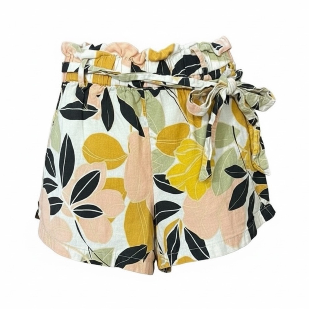 Rachel Zoe linen tropical shorts, small